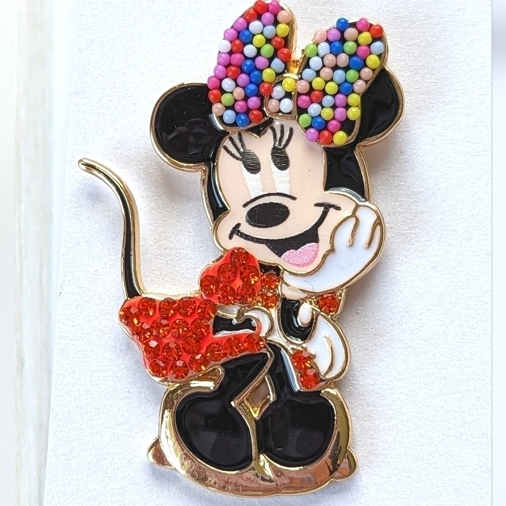 Baublebar Disney Minnie Mouse Birthday Sprinkle Rhinestone Earrings - Picture 3 of 4